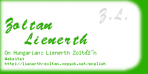 zoltan lienerth business card